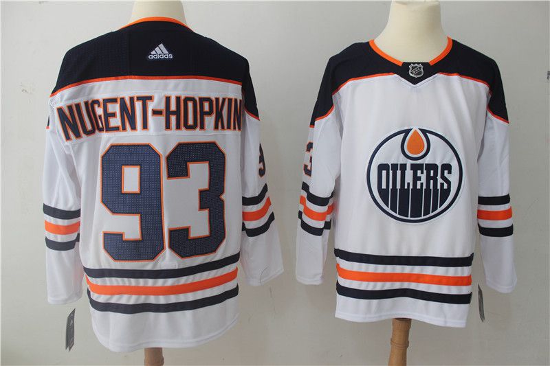 Men Edmonton Oilers 93 Nugent-hopkins White Hockey Stitched Adidas NHL Jerseys